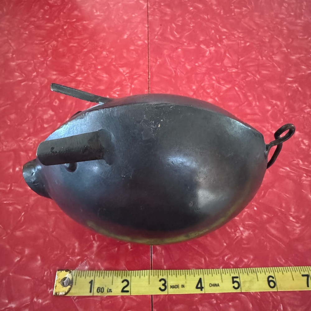 Mid century modern steel pig sculpture